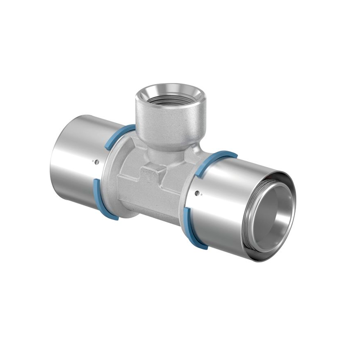 Тройник Uponor S-Press RP 40-1/2"ВР-40 с внутренней резьбой, латунный