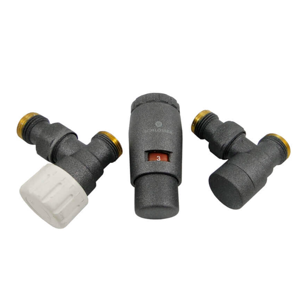Комплект Schlosser угловой GZ1/2 x M22x1,5 с головкой Мини M30x1,5, Ral