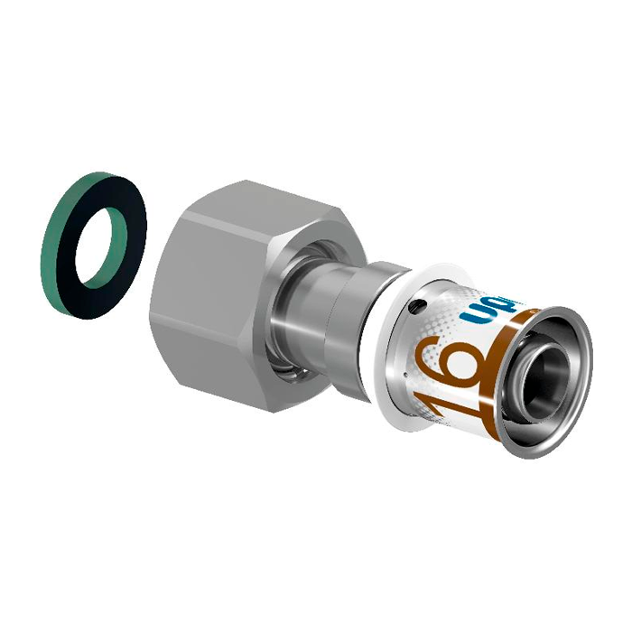 Штуцер Uponor S-Press Plus 20-G3/4"НГ с накидной гайкой