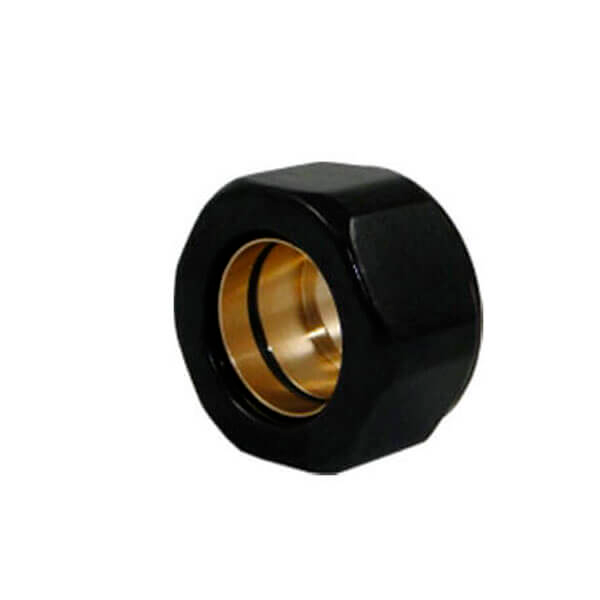 Резьбовое соединение Schlosser GW 22x1.5 x 16x2 для пластиковых труб, Чёрное